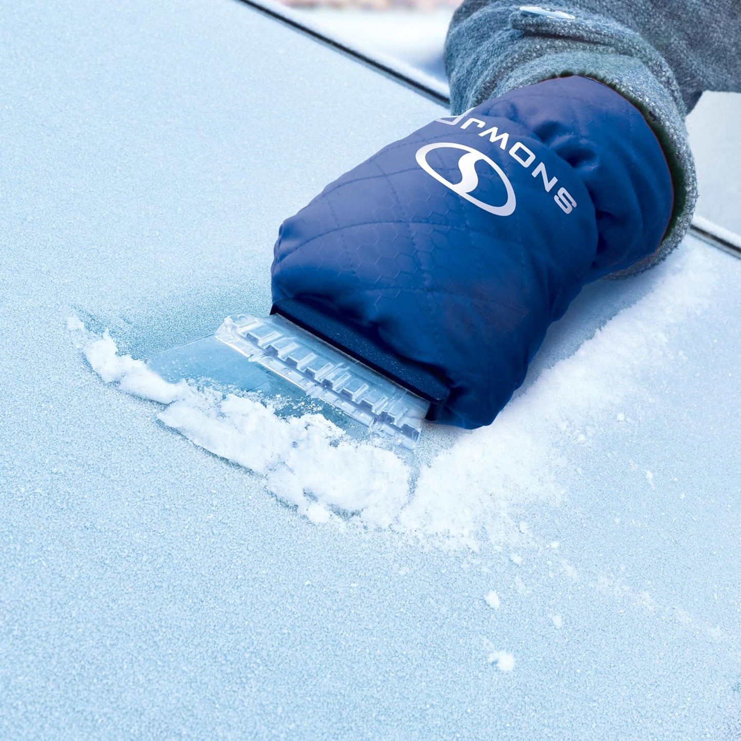 Manopla con forro polar y raspador hielo impermeable