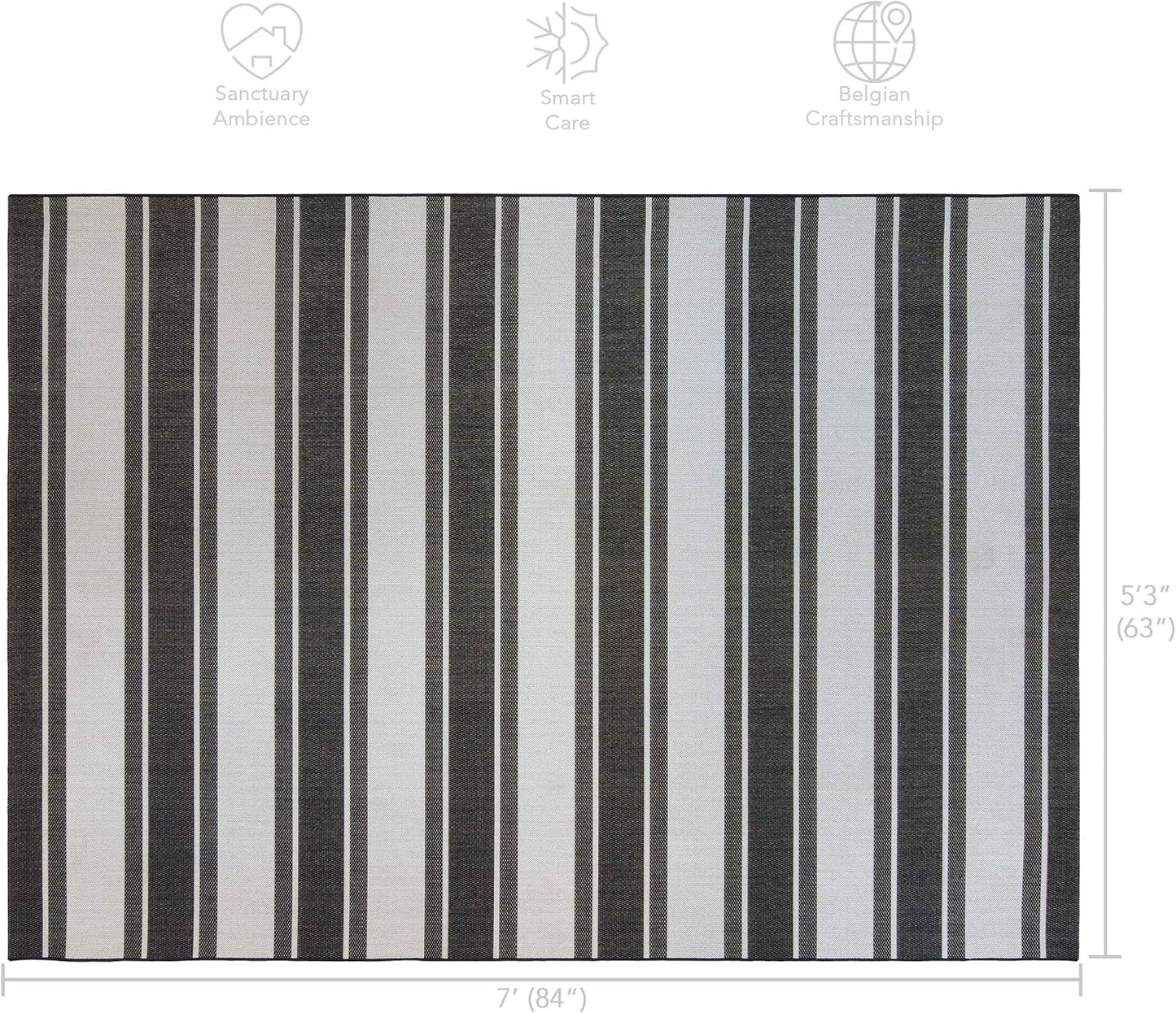 Alfombra patio estilo tropical 2x6 medallón azul