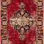 Alfombra acento rojo 2'3x4' diseño persa alta tracción