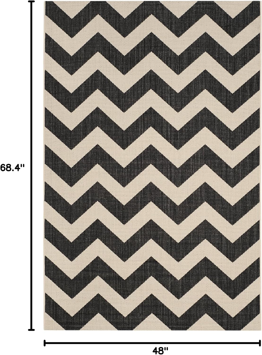 Tapete Polipropileno Negro/Beige CY6244-204