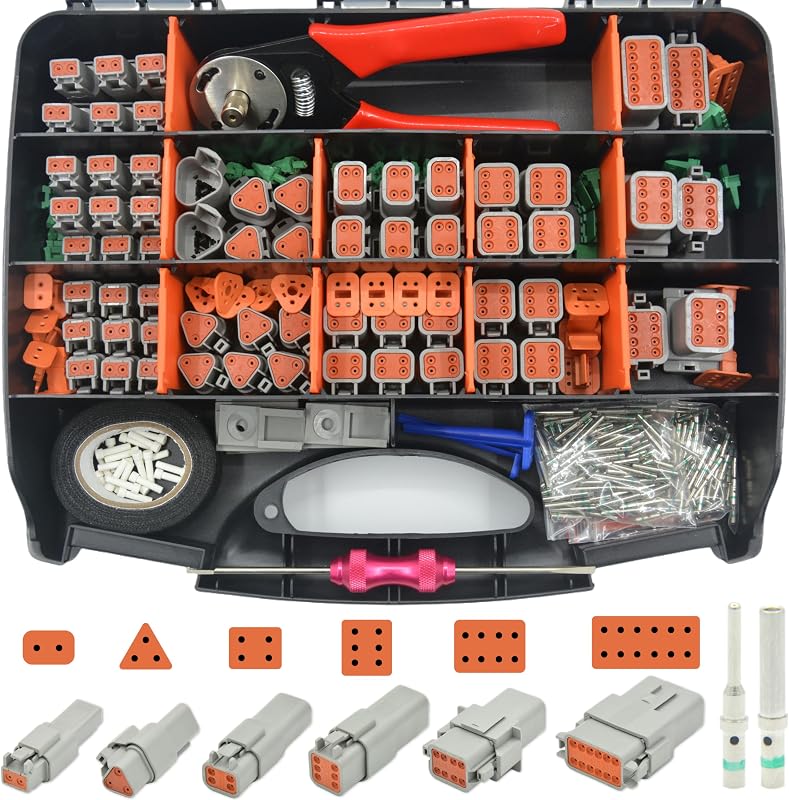 Kit conectores impermeables DT 378 pzas 2-12 pines