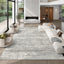 Alfombra lavable 8x10ft sala resistente manchas gris carbón