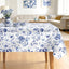 Mantel floral azul acuarela impermeable 60x120pulg