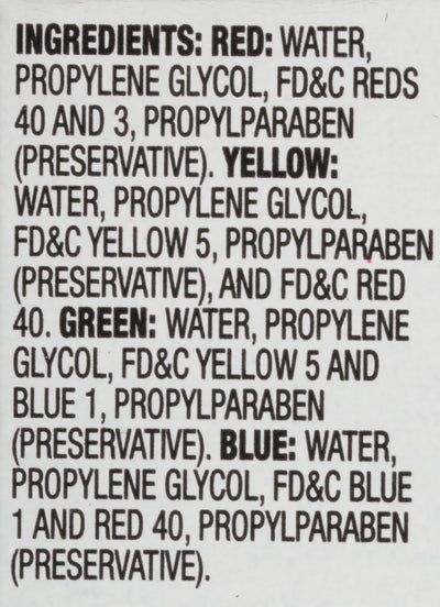Surtido colores alimentarios tinte huevos 1oz