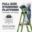 Escalera MightyLite 2.0 fibra vidrio 4' 375lb Verde