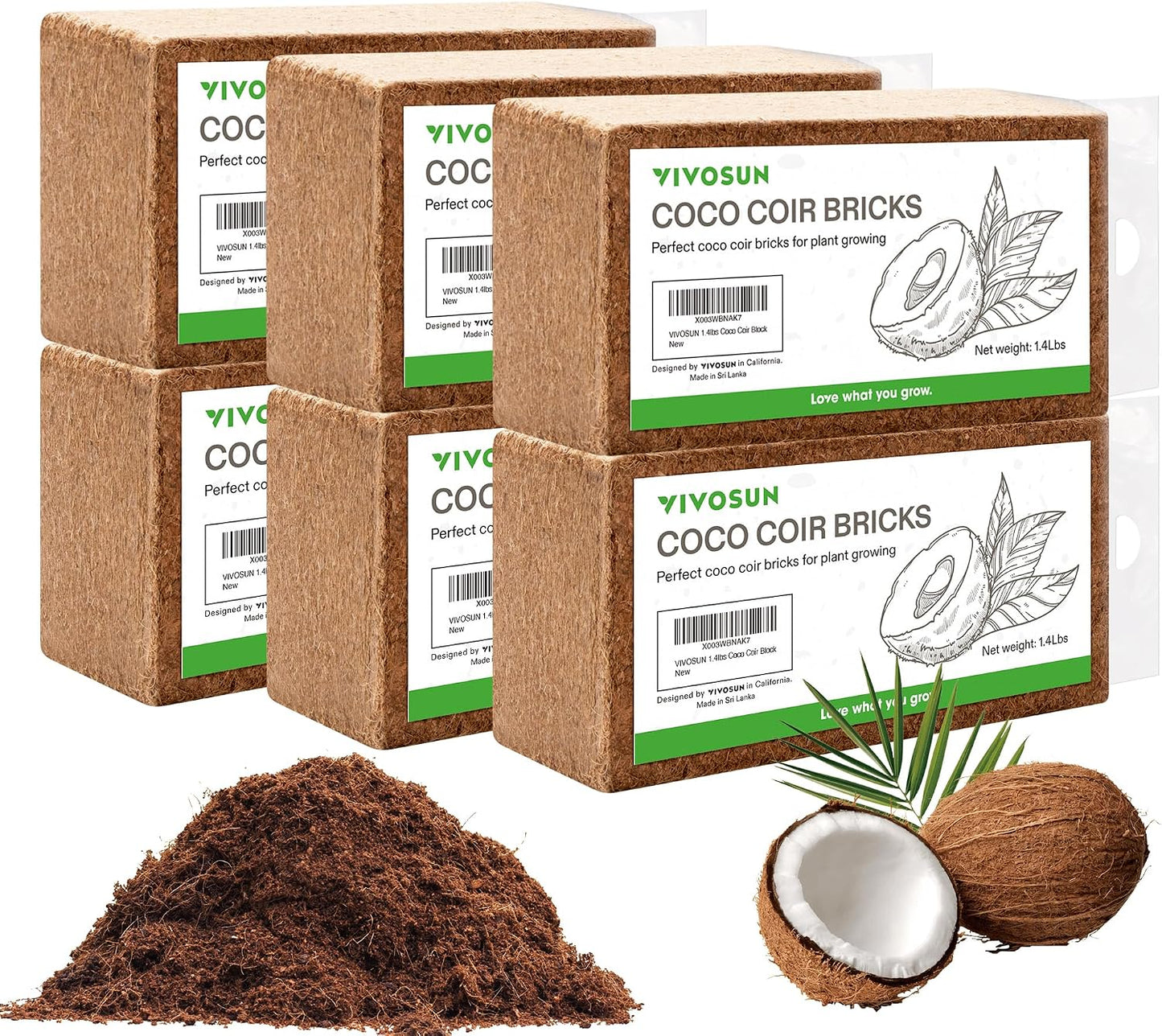 Ladrillo fibra coco 1.4lb orgánico pH equilibrado