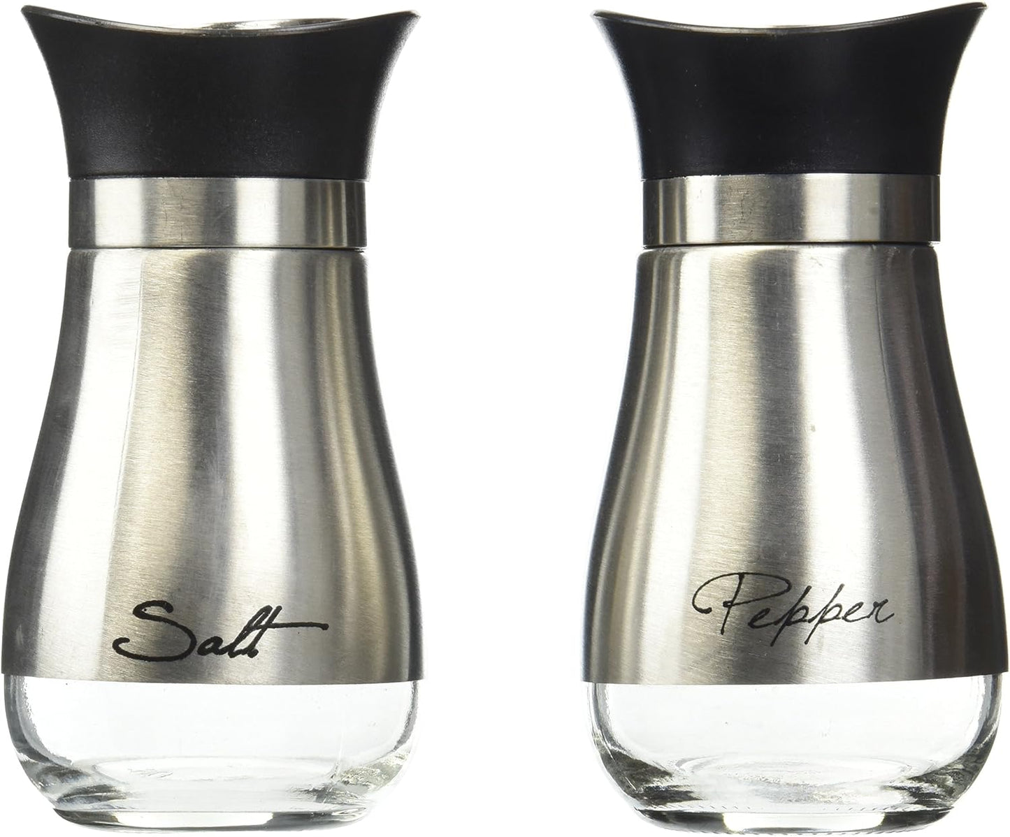 Dispensador sal y pimentero cristal 4.4oz plateado