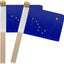 Banderas de mano madera 5x8pulg set 12