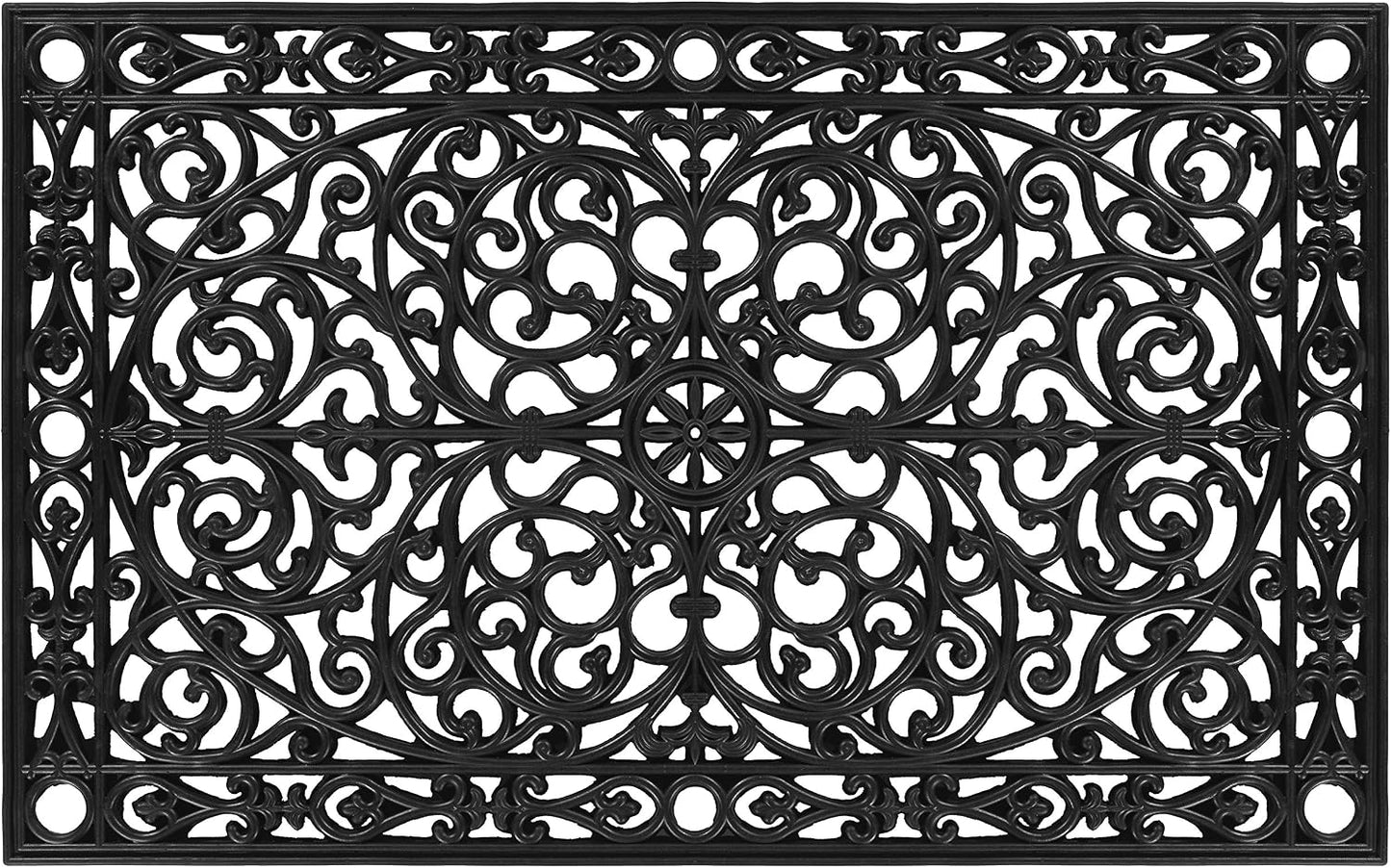 Felpudo goma 30x48pulg color negro