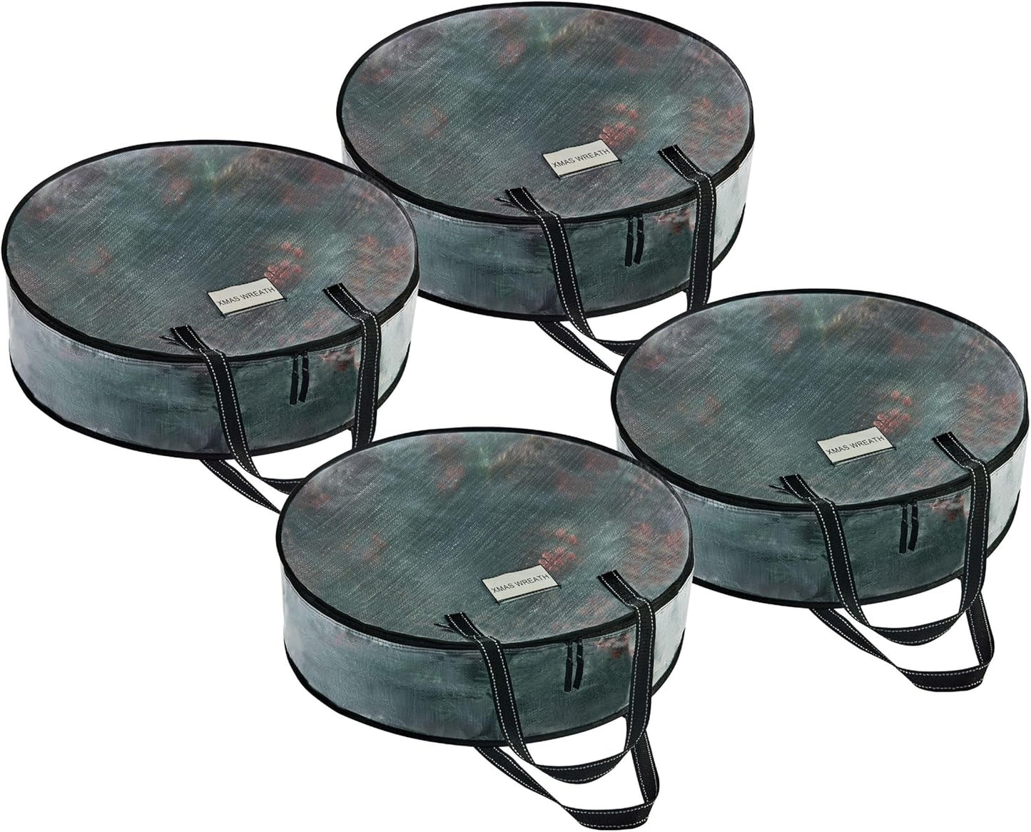 4 Pzas Bolsa Transparente 36" para Coronas Navidad