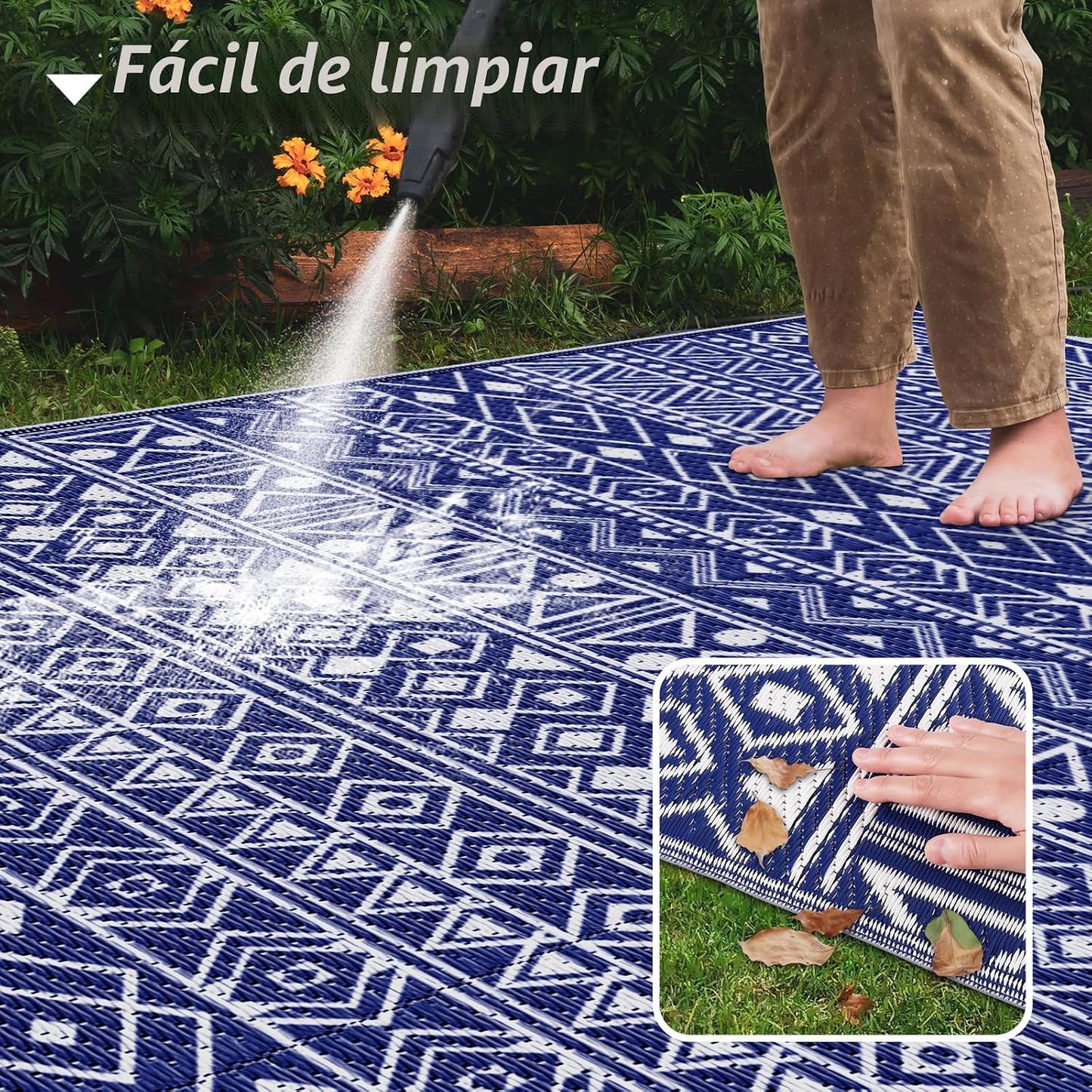 Alfombra plástica exterior reversible impermeable
