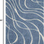 Alfombra Shag 5'3x7'6 azul claro/crema sala dormitorio