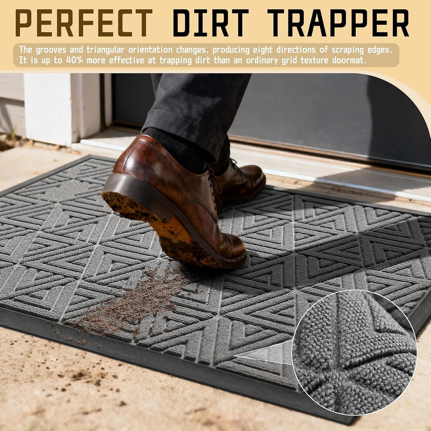 Alfombra puerta 60x36 impermeable antiderrap exterior