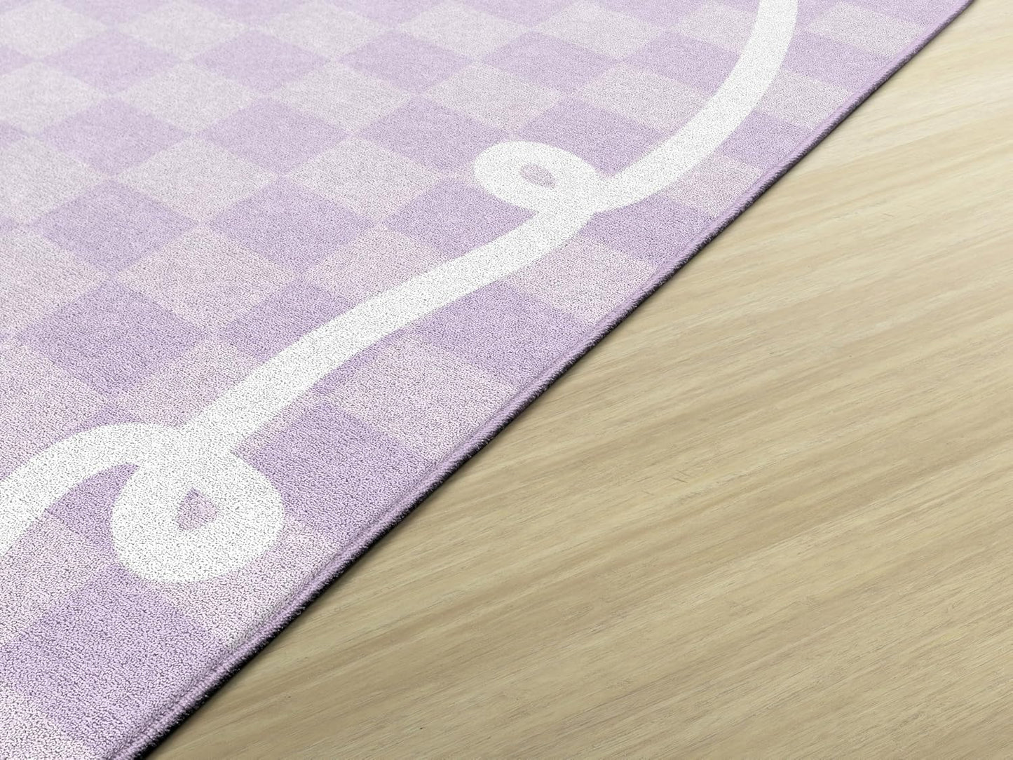 Alfombra educativa para niños 5x7ft6pulg color lavanda