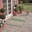 Alfombra decorativa 2x3ft 7pulg verde oscuro y beige para patio