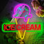 Señal neón helado con lámpara LED USB ajustable