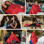 Manta polar impermeable resistente al viento 80x58pulg rojo