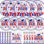 Set 100 Platos Servilletas Graduación Azul Rojo 2026