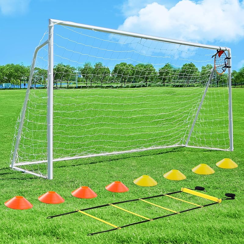Portería fútbol metal patio 12x6 10x6.5 8x6 6x4 ft
