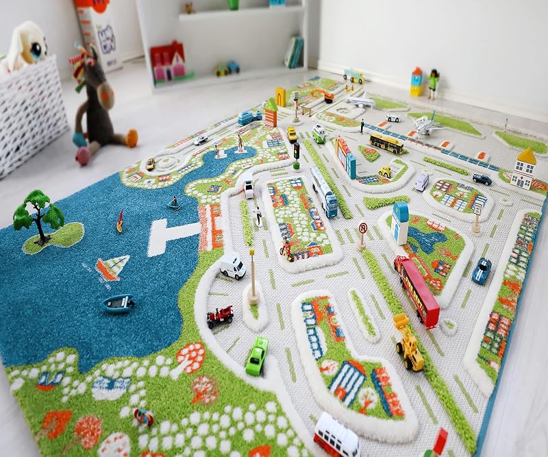 Alfombra 3D para niños 71x53" no tóxica resistente manchas