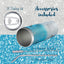 Vaso acero inox con purpurina nieve 20oz para mujer