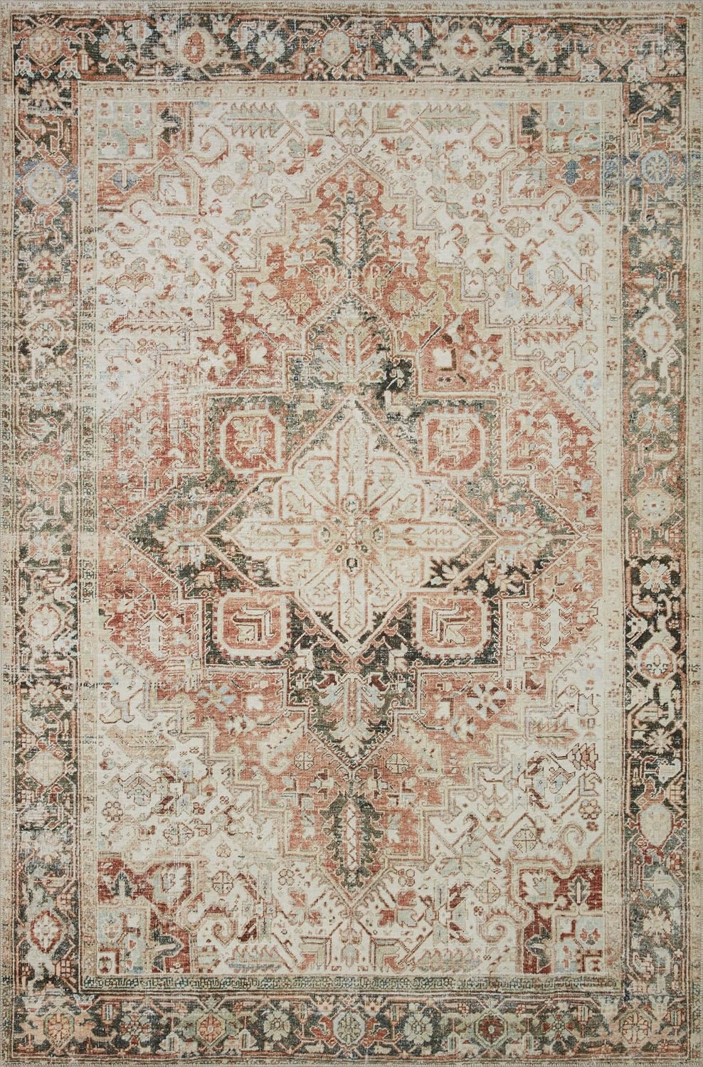 Alfombra área 7'6x9'6 rust/carbón Lenna Collection