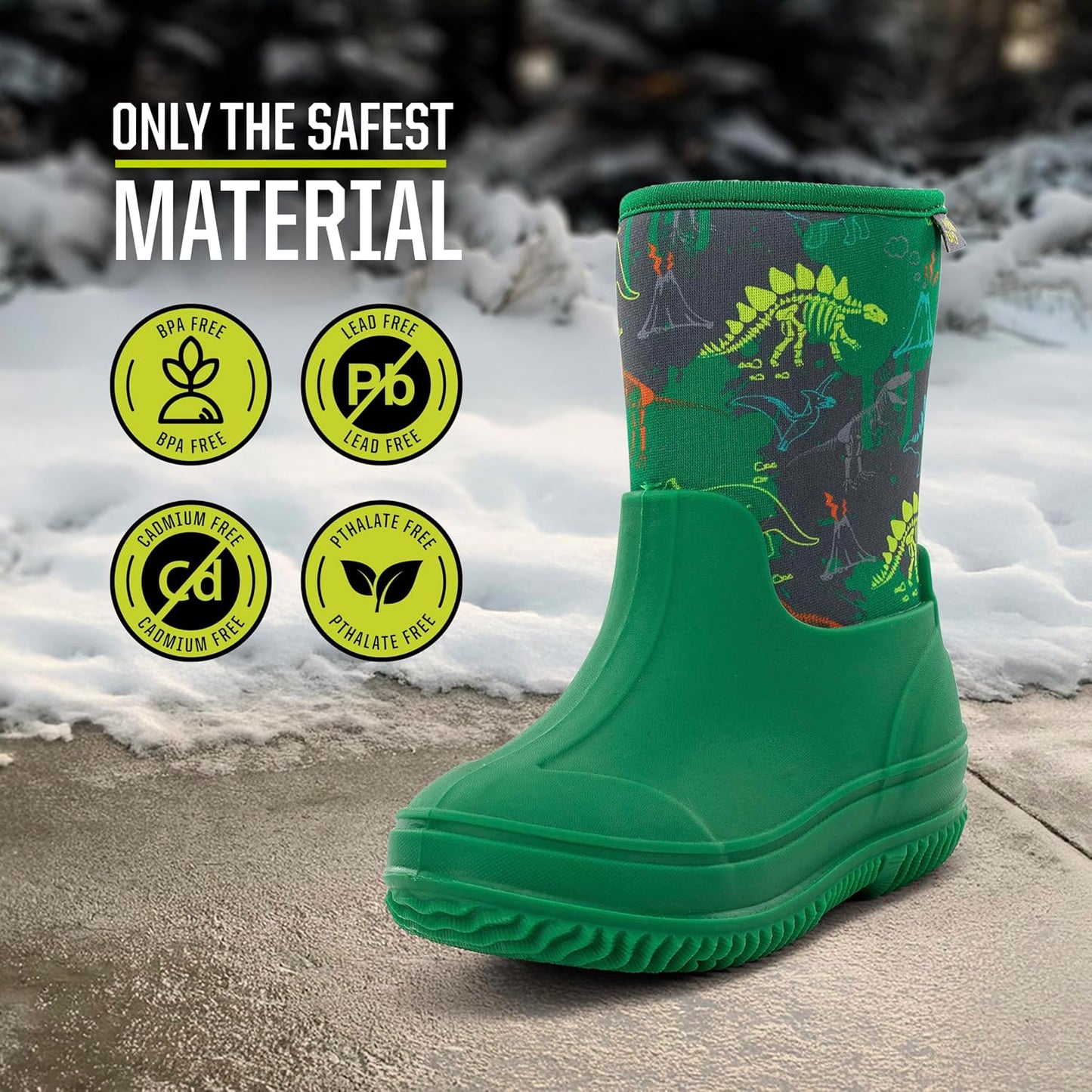 Botas Neopreno Niños Impermeables Lluvia Nieve