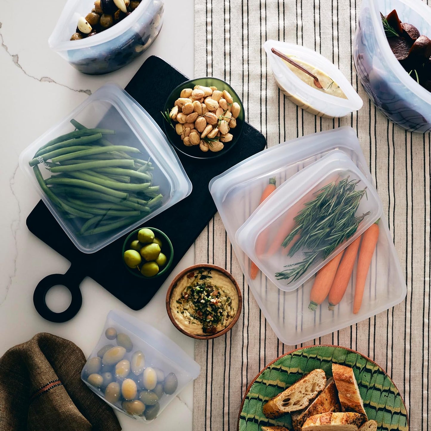 Bolsas silicona reutiliz. para alimentos 6 pzas Sea Spray