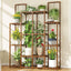 Soporte plantas madera estante 14-18 doble barra 440lb
