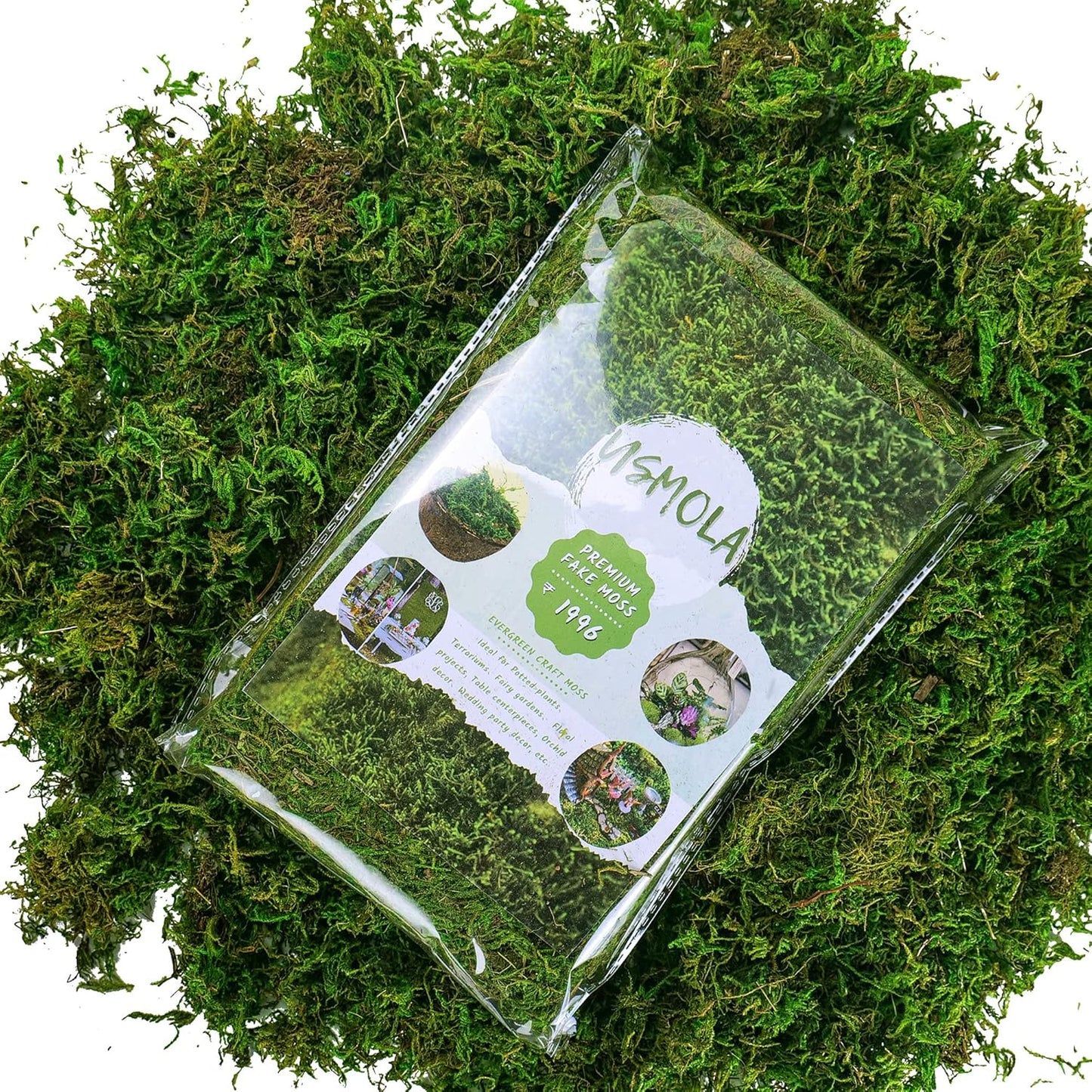 Musgo artificial 16oz para manualidades y decoración