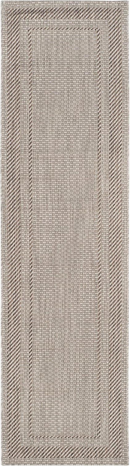 Alfombra decorativa impermeable 2'3"x12' beige/marrón