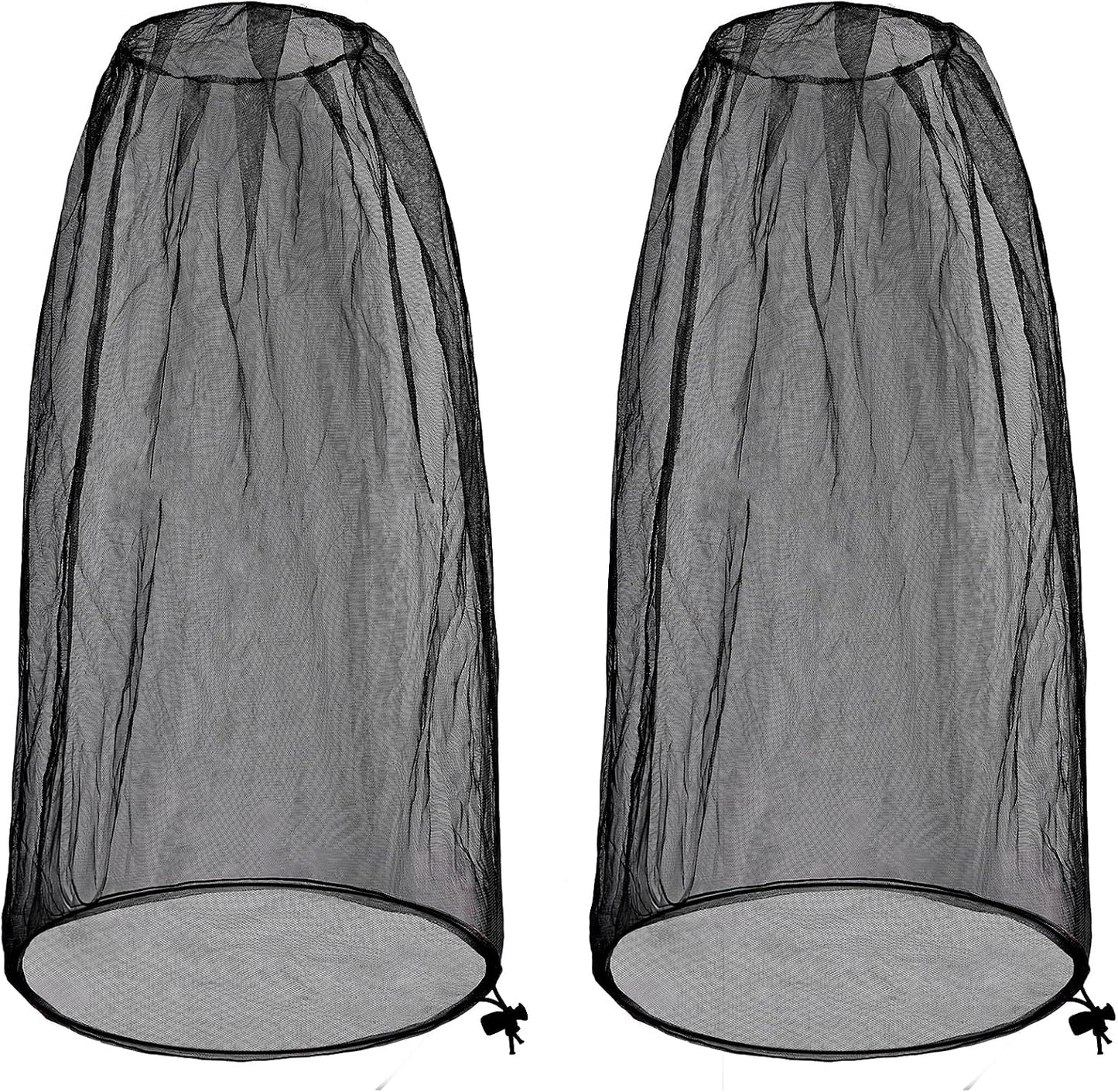2 Mosquiteras 42x25pulg Gran Tamaño para Sombrero Negro