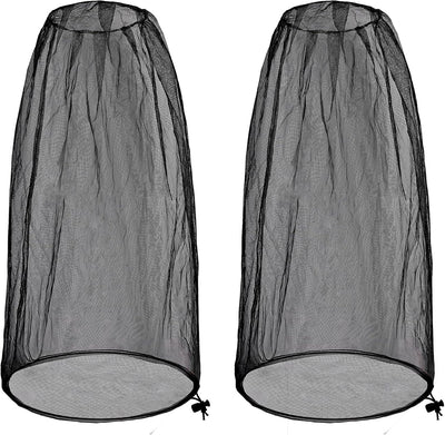 2 Mosquiteras 42x25pulg Gran Tamaño para Sombrero Negro
