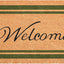 Felpudo bienvenida 18x30" verde salvia