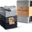 Paños de cocina tejido gofre 13x13 pulgadas juego de 4 gris claro y negro