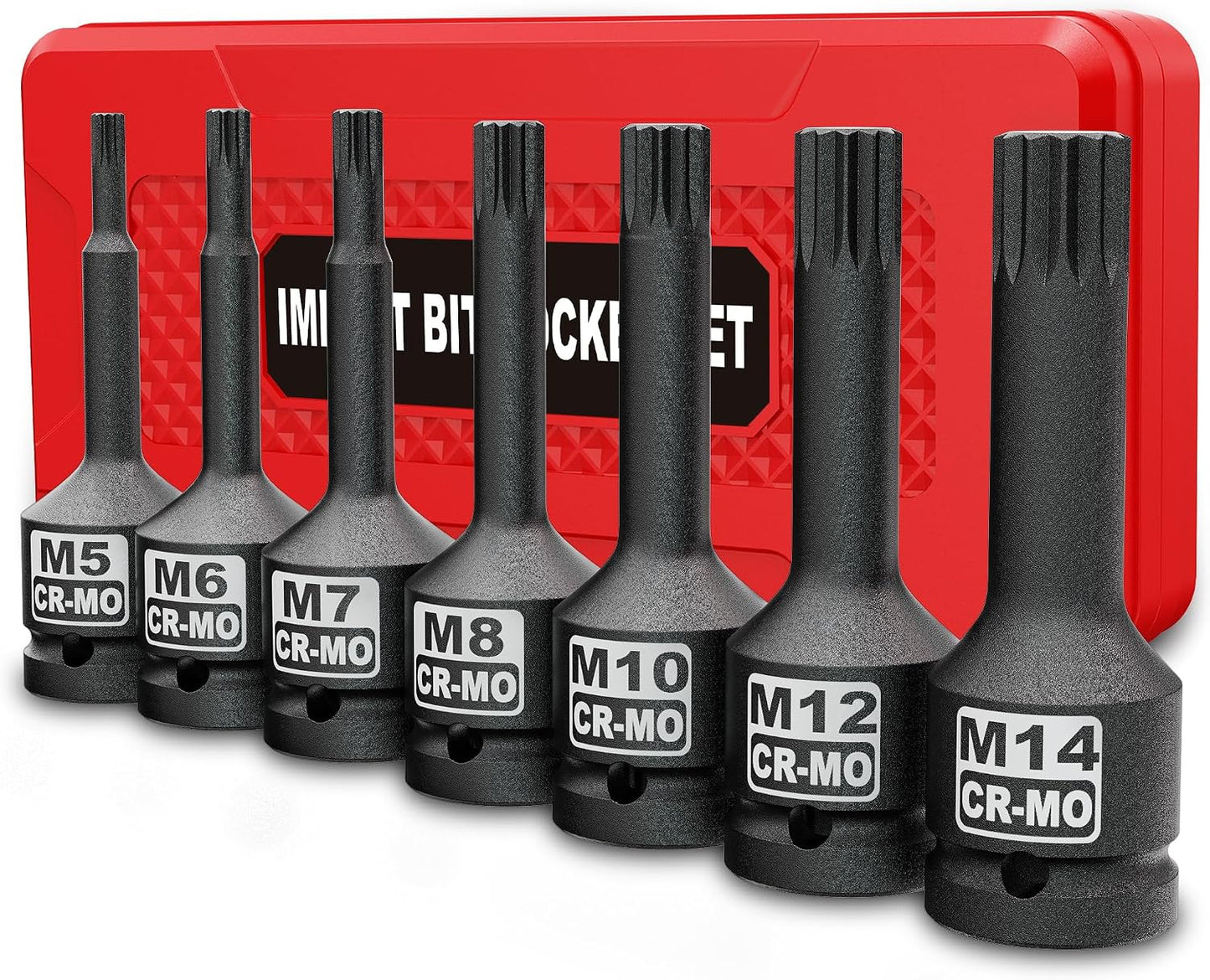 Set llaves vaso 3/8 Drive XZN 7 Pzas M5-M14 acero