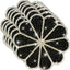 Mantel Individual Brillante Negro 6pulg para Mesa Redonda