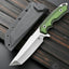 Cuchillo fijo 60.6pulg acero inox mango G10 EDC verde