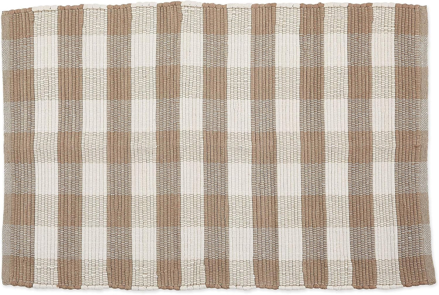 Alfombra chindi reversible 26x40pulg color piedra/crema