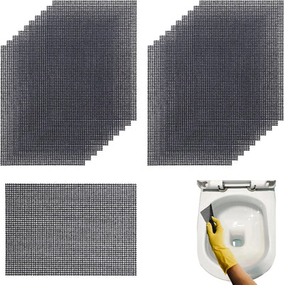 10 Almohadillas limpieza inodoro 5.5x4pulg malla