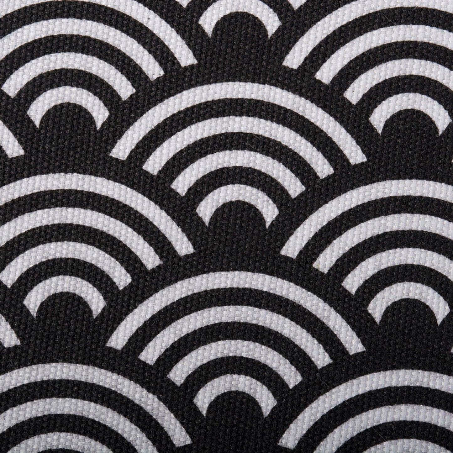 Papelera plegable lados duros olas negro grande