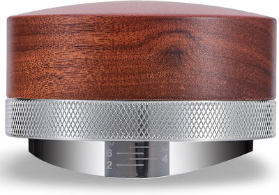 Distribuidor café madera acero inox ajustable para espresso