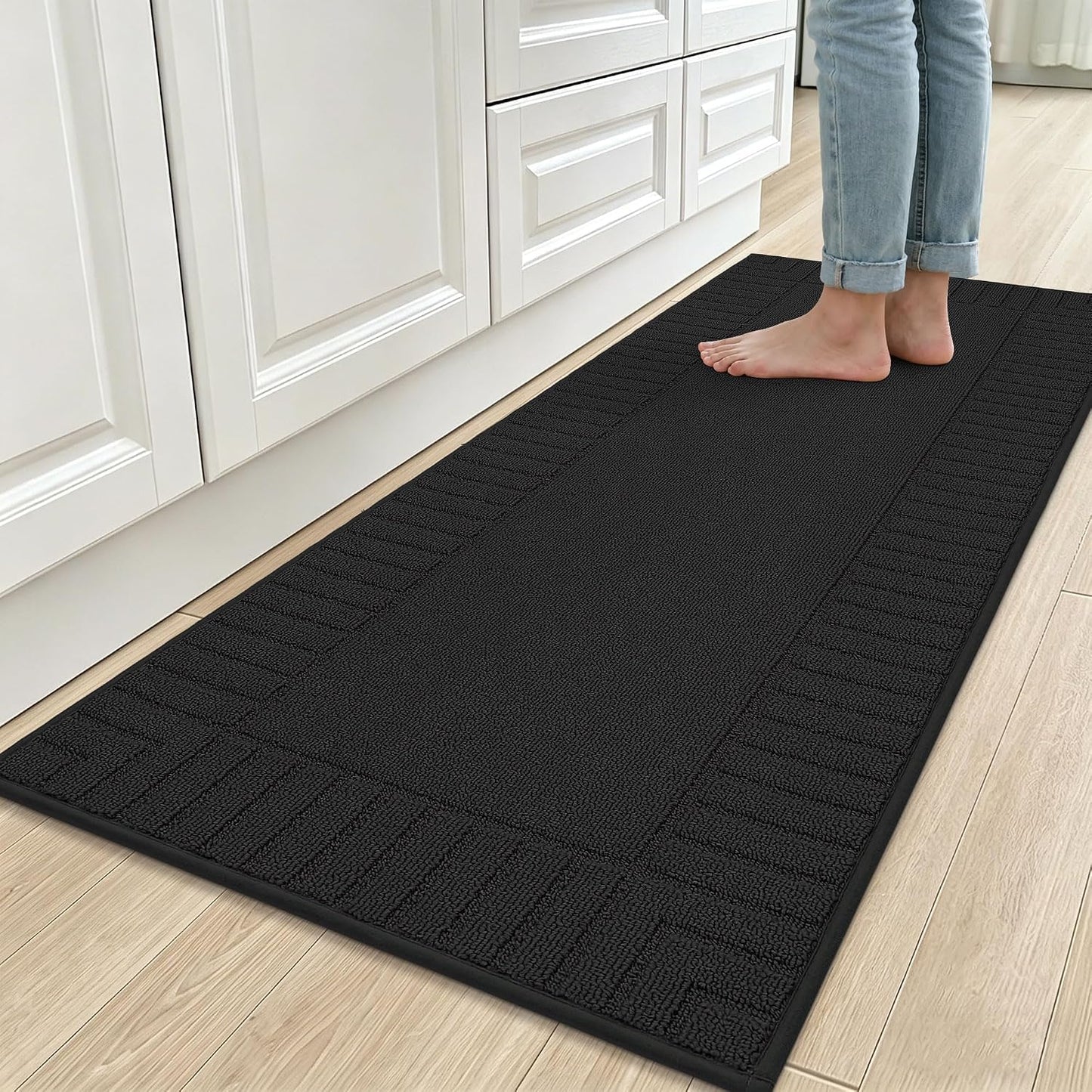 Alfombras cocina antiderrap 24x60pulg color negro