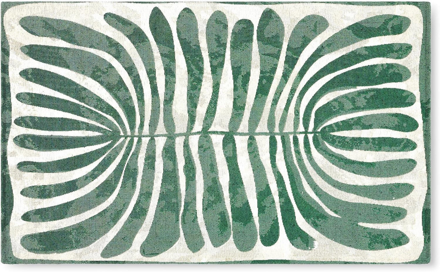 Alfombra decorativa lavable multiusos 24x40 pulg verde