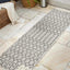 Tapete marroquí Ourika textura geométrica 2x8ft gris/negro