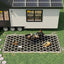 Alfombra portátil exterior 9x18ft impermeable negro