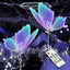 Lámpara pie mariposa RGB 7 colores ajustable fiestas