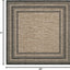 Alfombra lavable exterior 1.6x1.6m color natural y negro