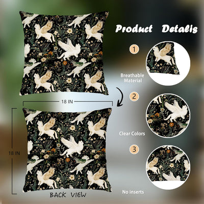 Fundas almohada retro gato blanco 18x18pulg decoración hogar