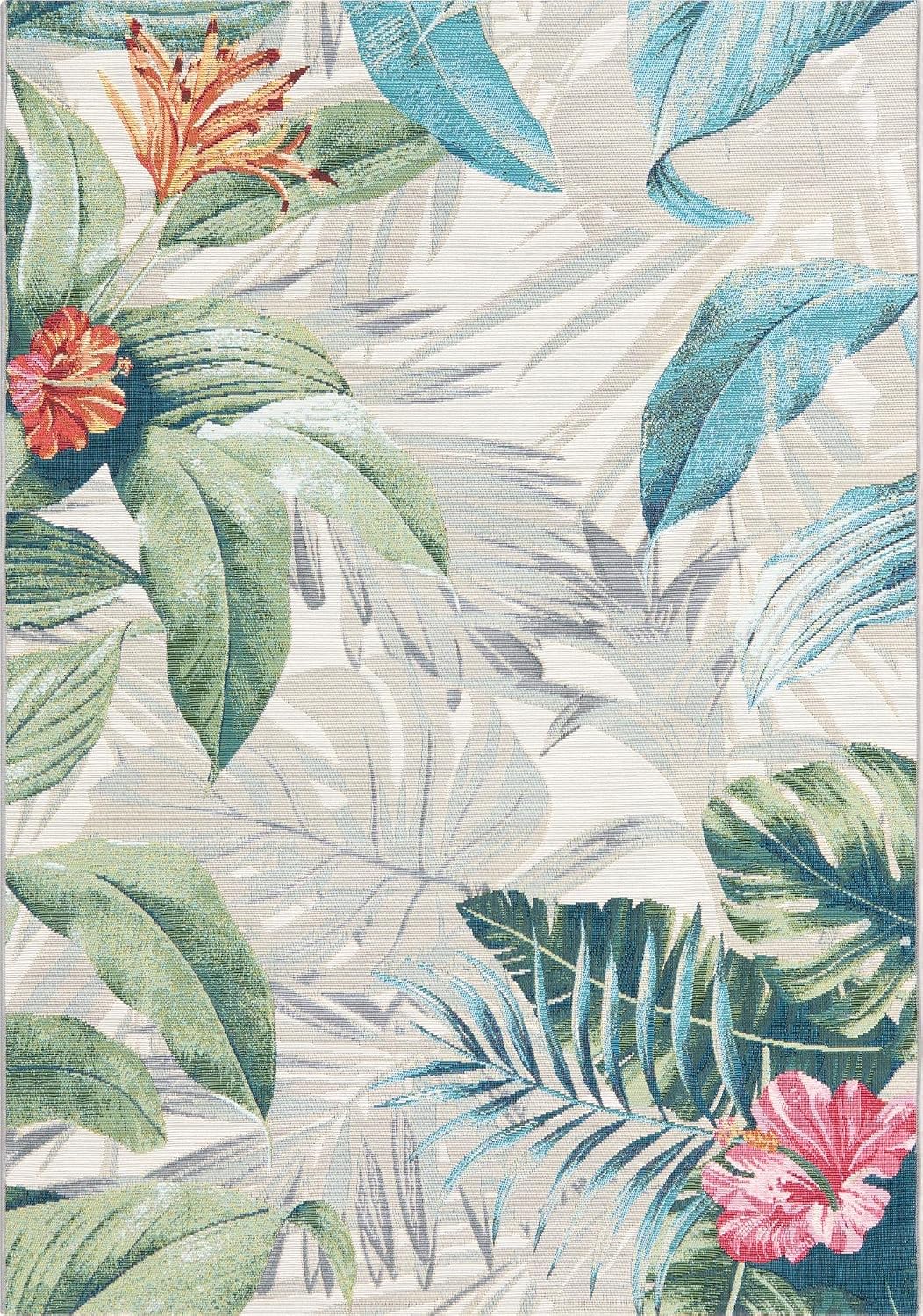 Alfombra área Kula 4x6ft rectangular multicolor gris